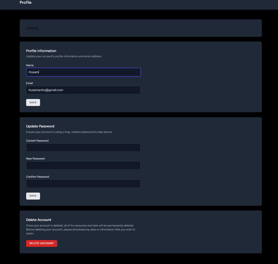 TMUsic Profile Page